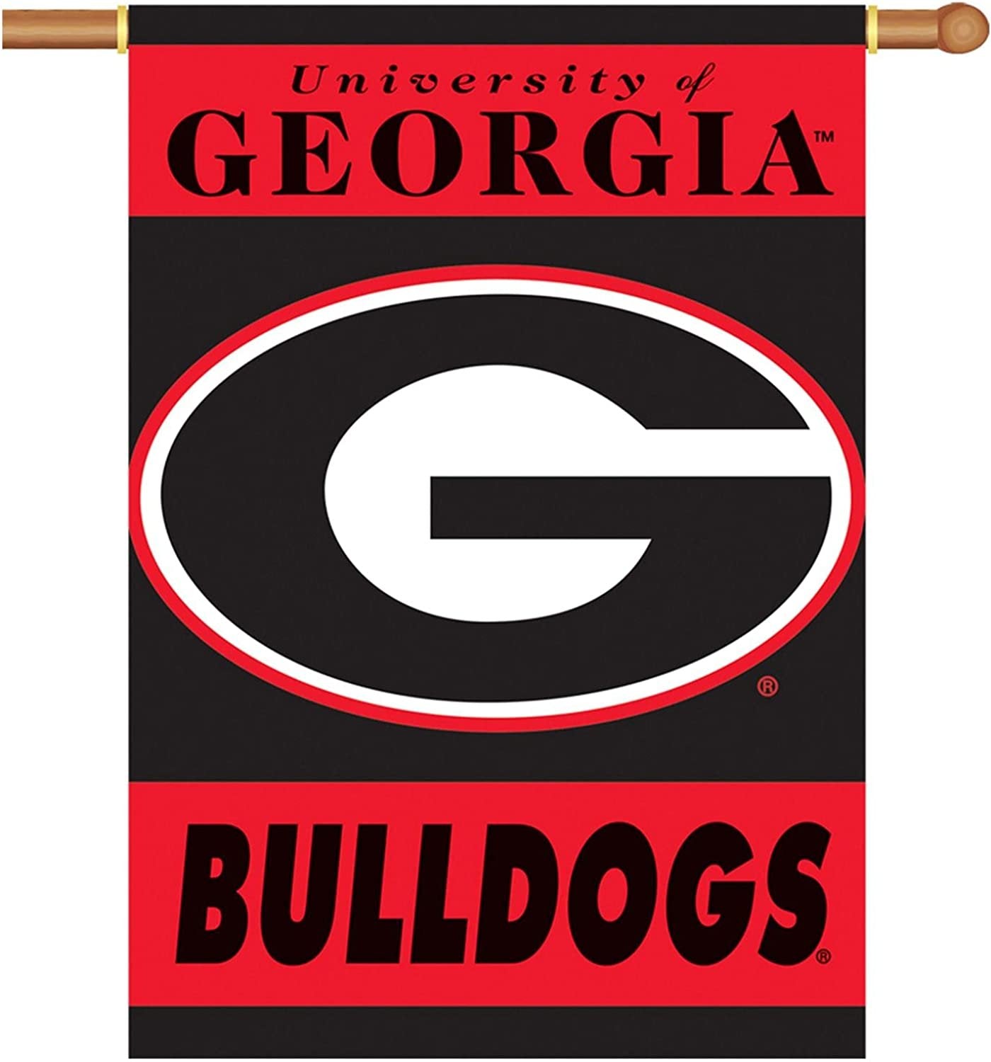 University of Georgia Bulldogs Premium 2-Sided 28x40 Inch Banner Flag with Pole Sleeve G Logo
