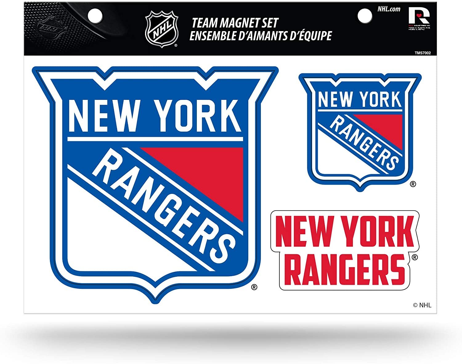 New York Rangers Multi Magnet Sheet Shape Cut 8x11 Inch