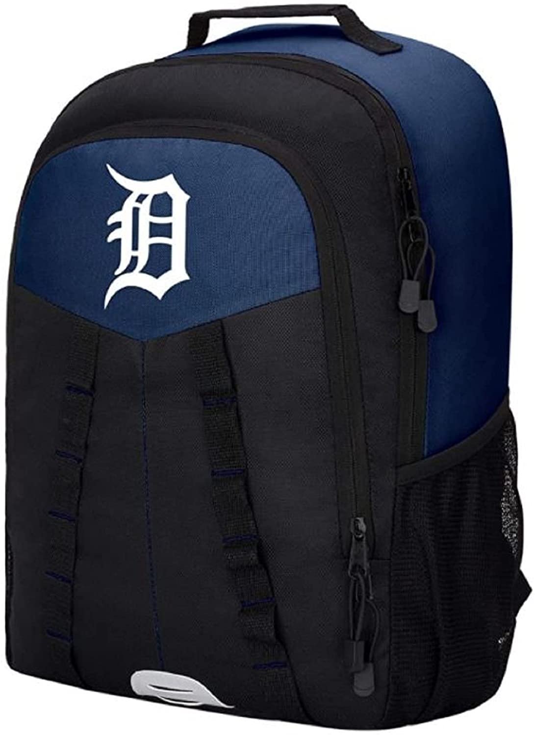 Detroit Tigers Backpack Premium Embroidered Heavy Duty Scorcher Design, 18.5x12.5x5 Inch