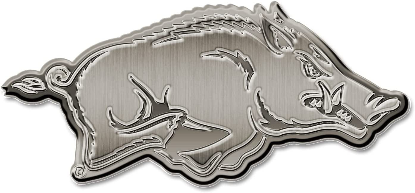 University of Arkansas Razorbacks Auto Emblem Solid Metal Antique Style
