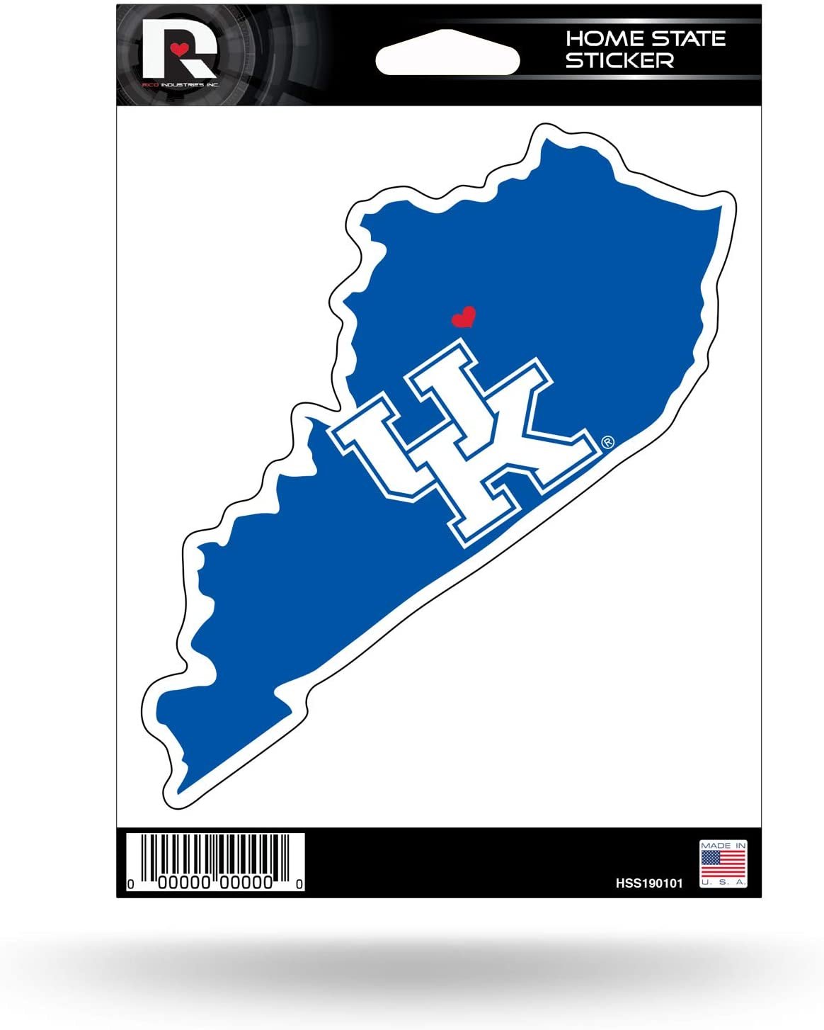 University of Kentucky Wildcats 5 Inch Sticker Decal, Home State Design, Flat Vinyl, Full Adhesive Backing