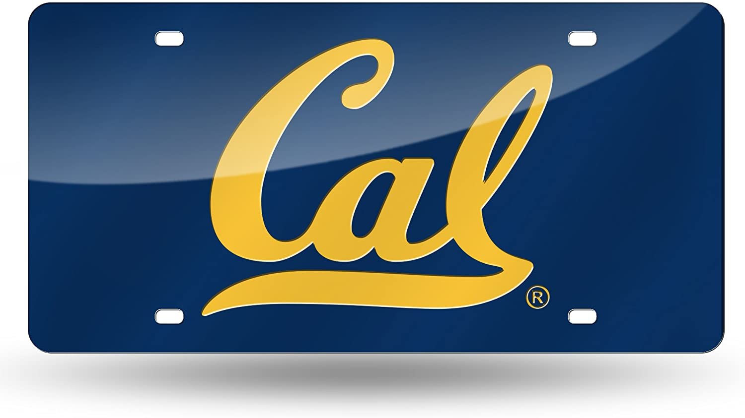 University of California Golden Bears Cal Berkley Premium Laser Cut Tag License Plate, Mirrored Acrylic Inlaid, 12x6 Inch