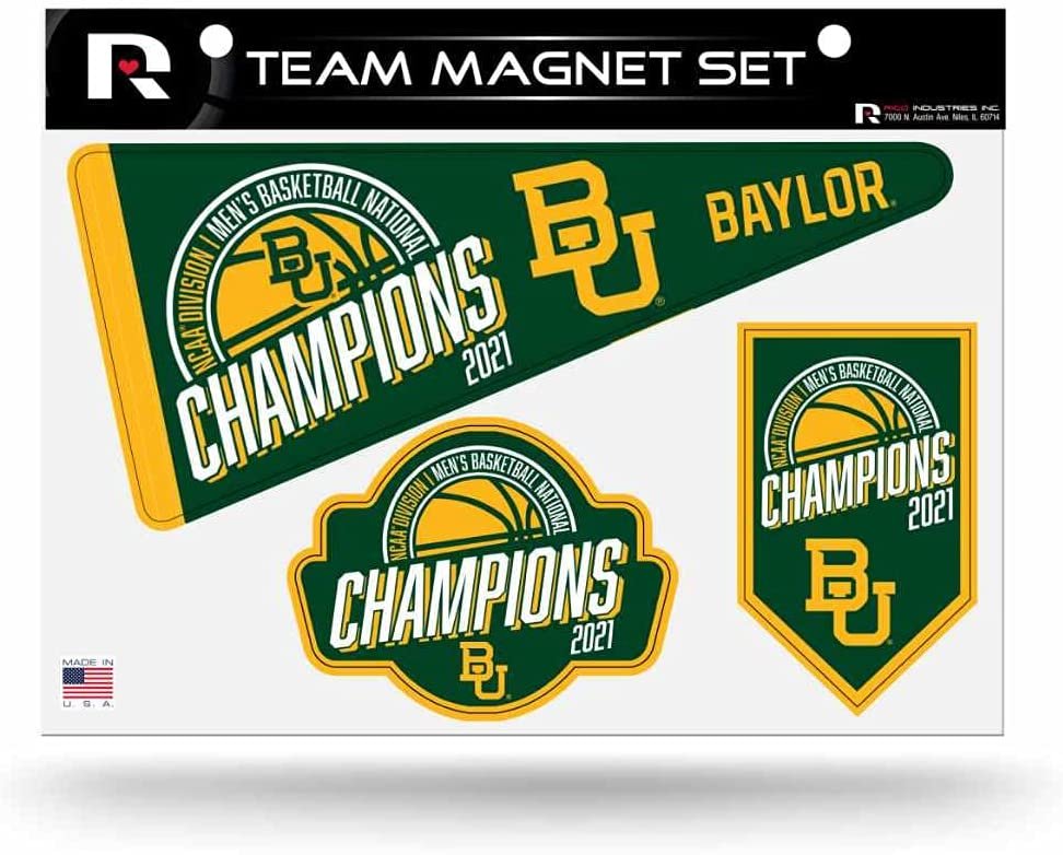 Baylor University Bears 2021 National Champions Team Multi Magnet Set, 8.5x11 Inch Sheet, Die Cut, Auto Home
