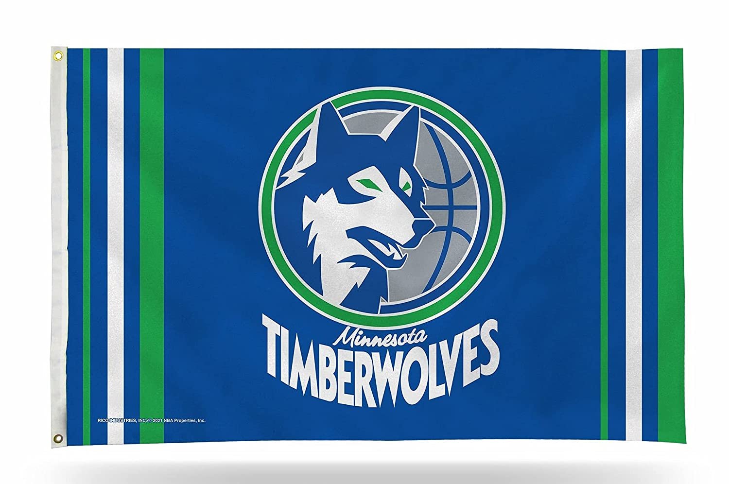 Minnesota Timberwolves Flag Banner 3x5 Retro Design Premium with Metal Grommets Outdoor House Basketball