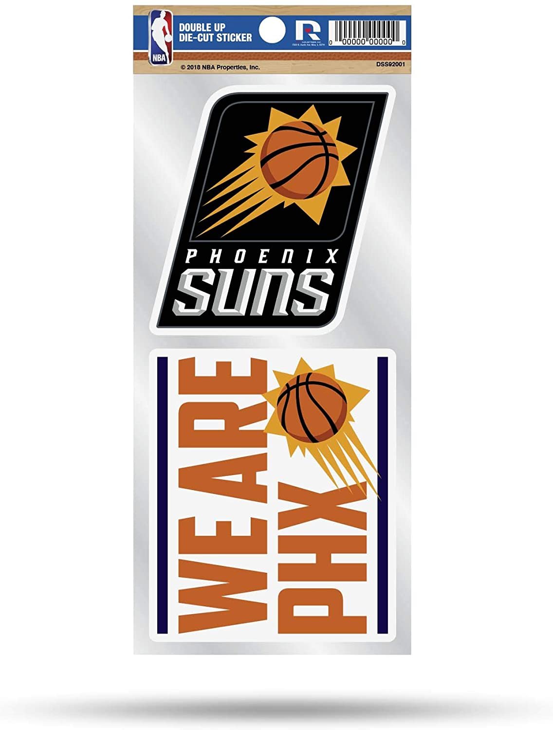 Phoenix Suns Double Up Die Cut 2-Piece Sticker Sheet
