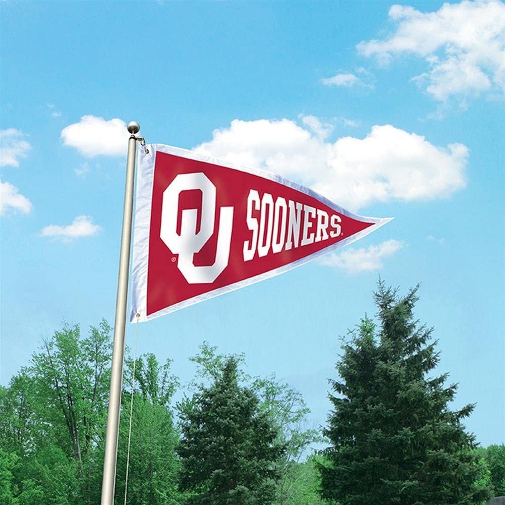 University of Oklahoma Sooners Premium 3x5 Flag Banner, Pennant Design, Applique, Indoor or Outdoor, Single Sided