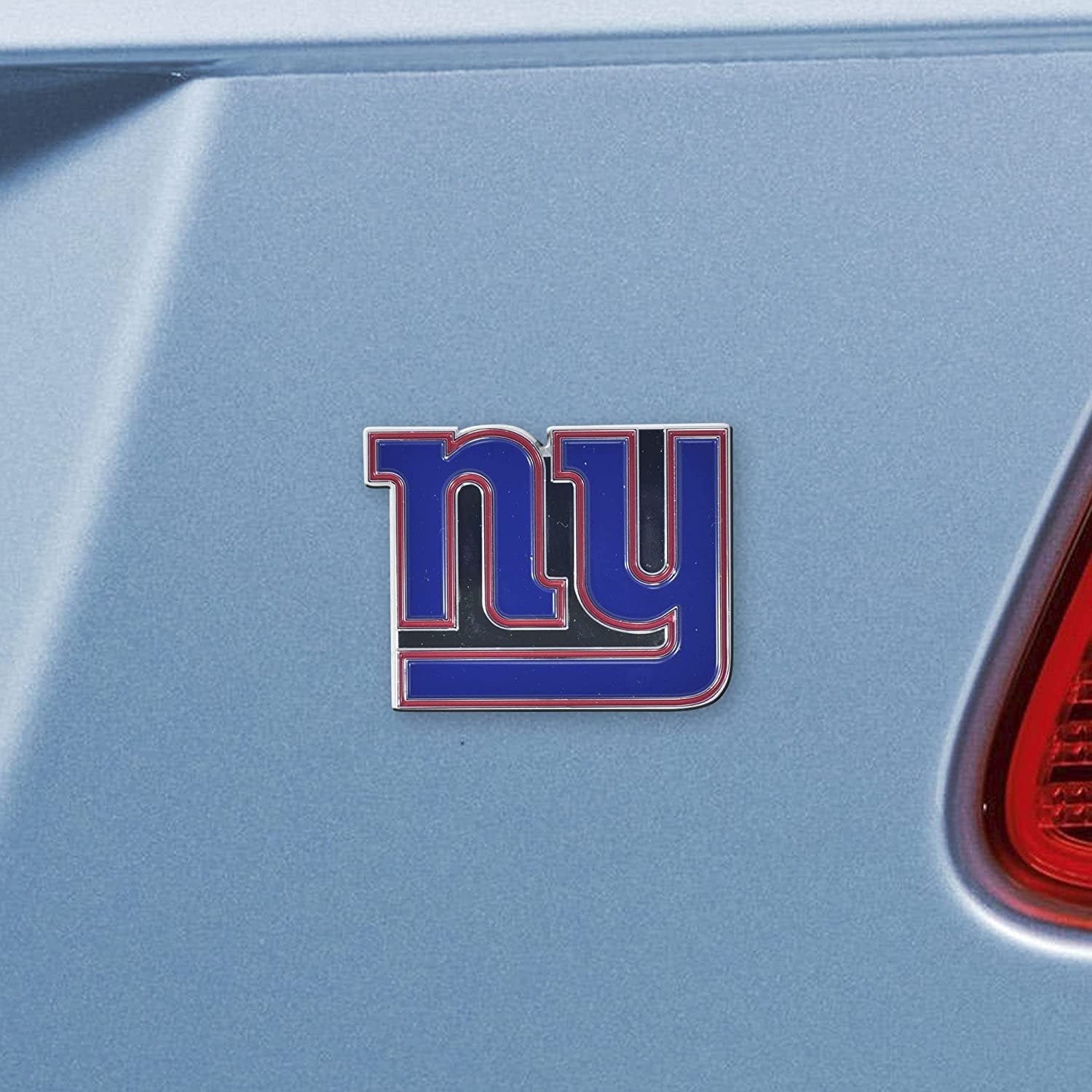 New York Giants Solid Metal Color Auto Emblem Raised Decal Adhesive Tape Backing