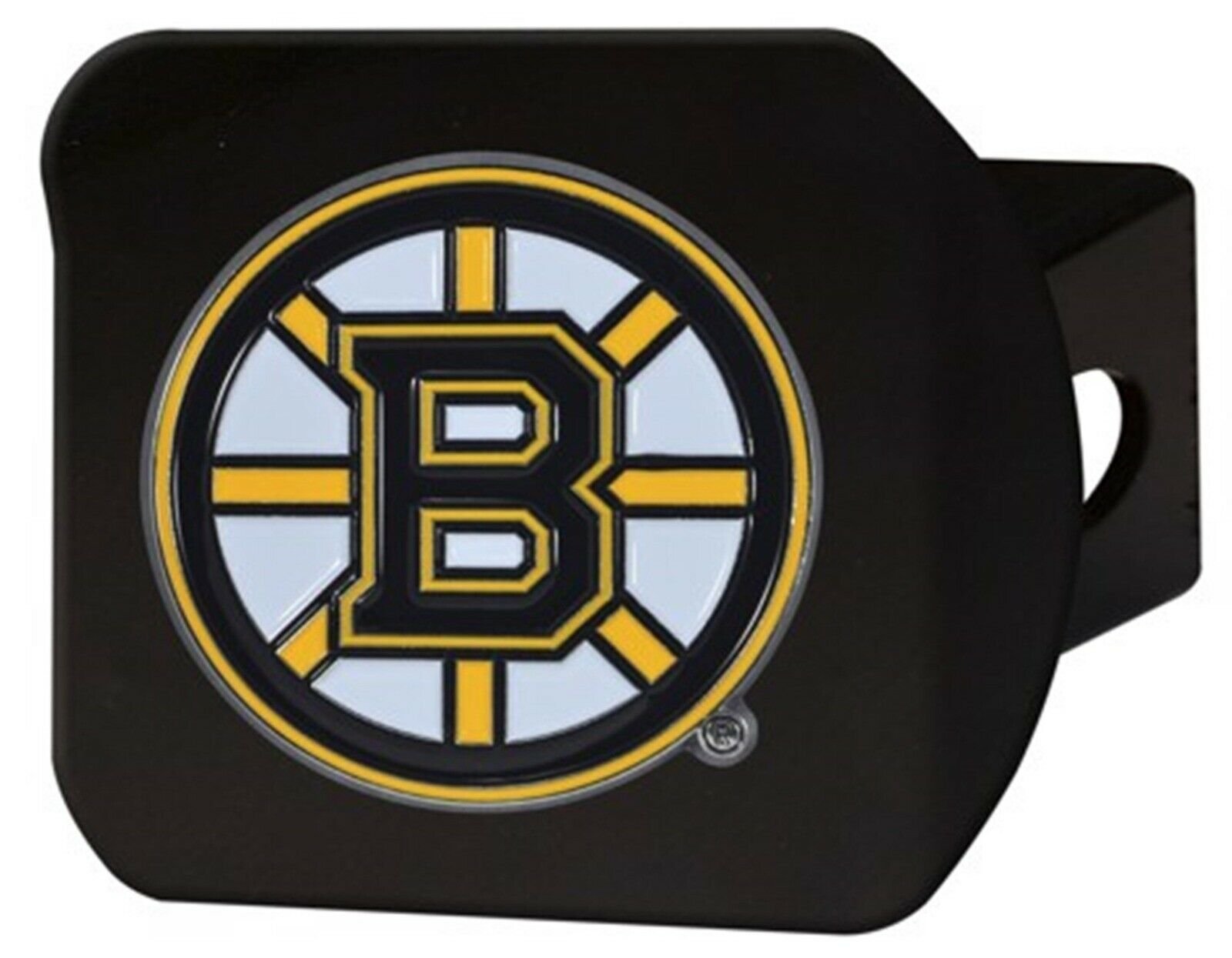 Boston Bruins Hitch Cover Black Solid Metal with Raised Color Metal Emblem 2" Square Type III