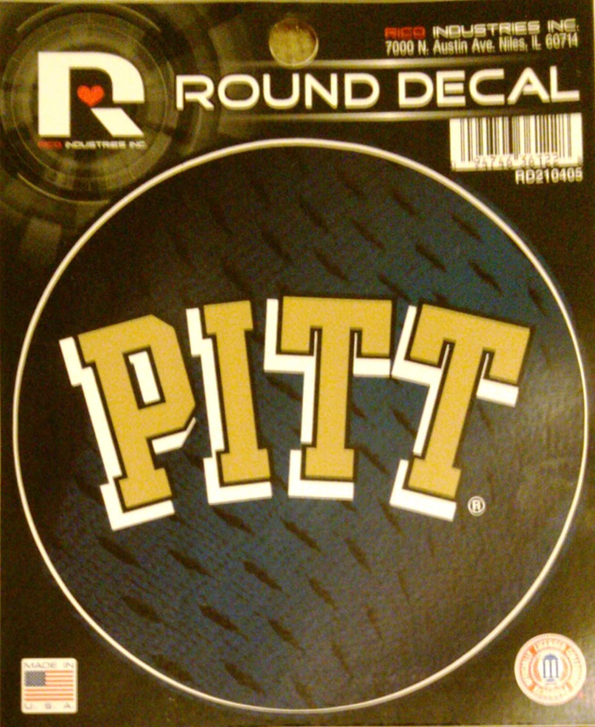 Pittsburgh Panthers PITT 4" Round Decal Bumper Sticker University of