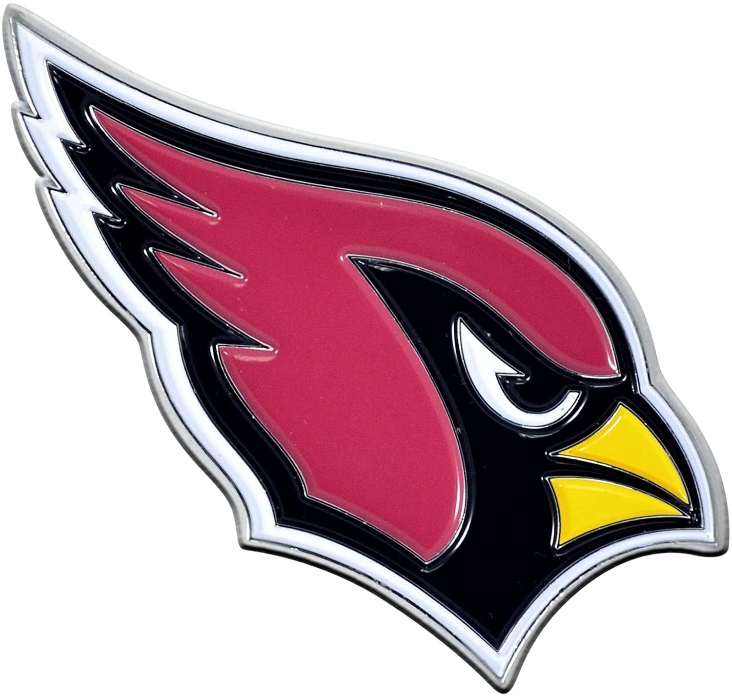 Arizona Cardinals Premium Solid Metal Color Chrome Auto Emblem Decal