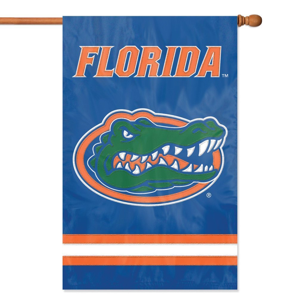 University of Florida Gators Banner Flag Premium Double Sided Embroidered Applique 28x44 Inch