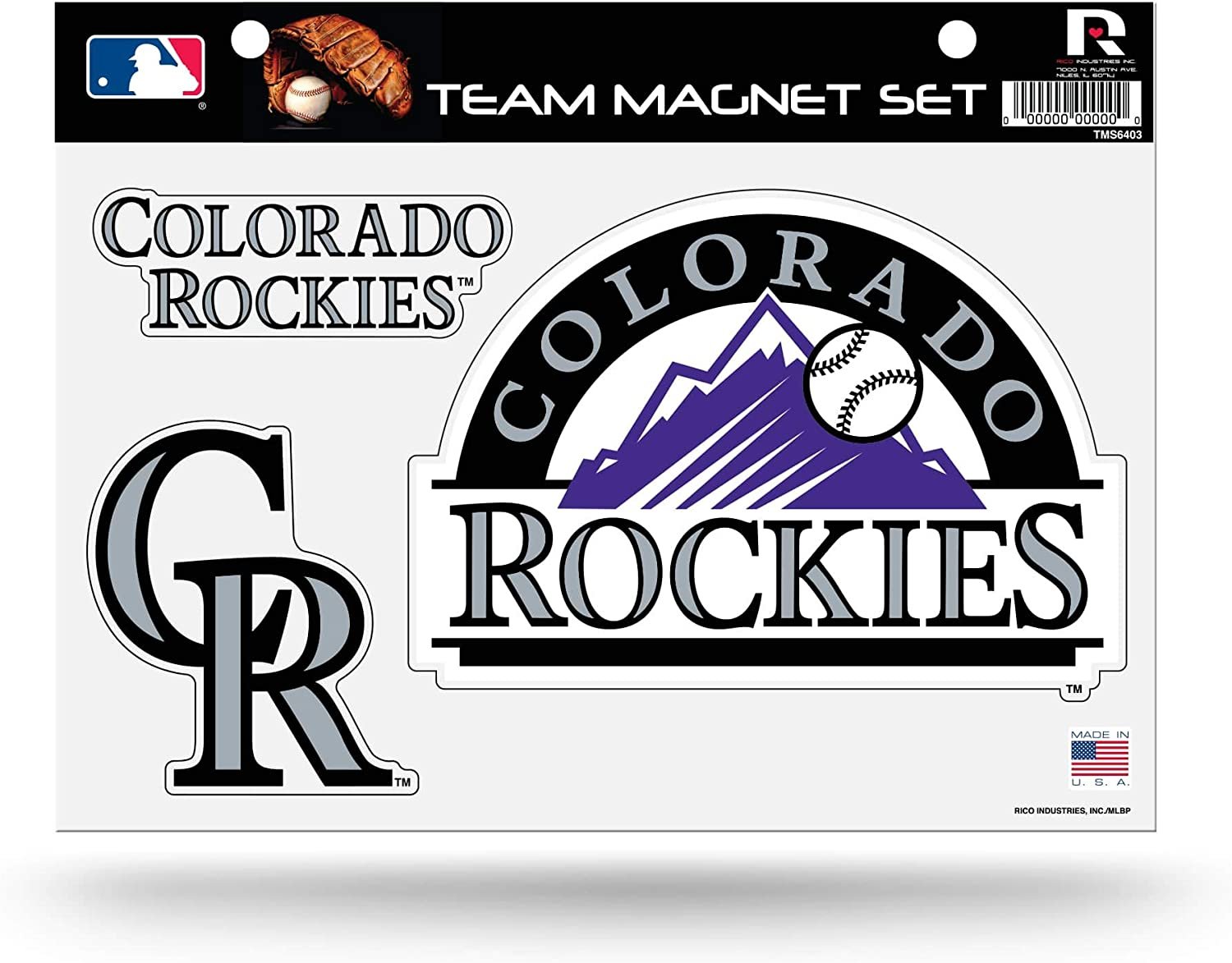 Colorado Rockies Multi Magnet Sheet Shape Cut 8x11 Inch