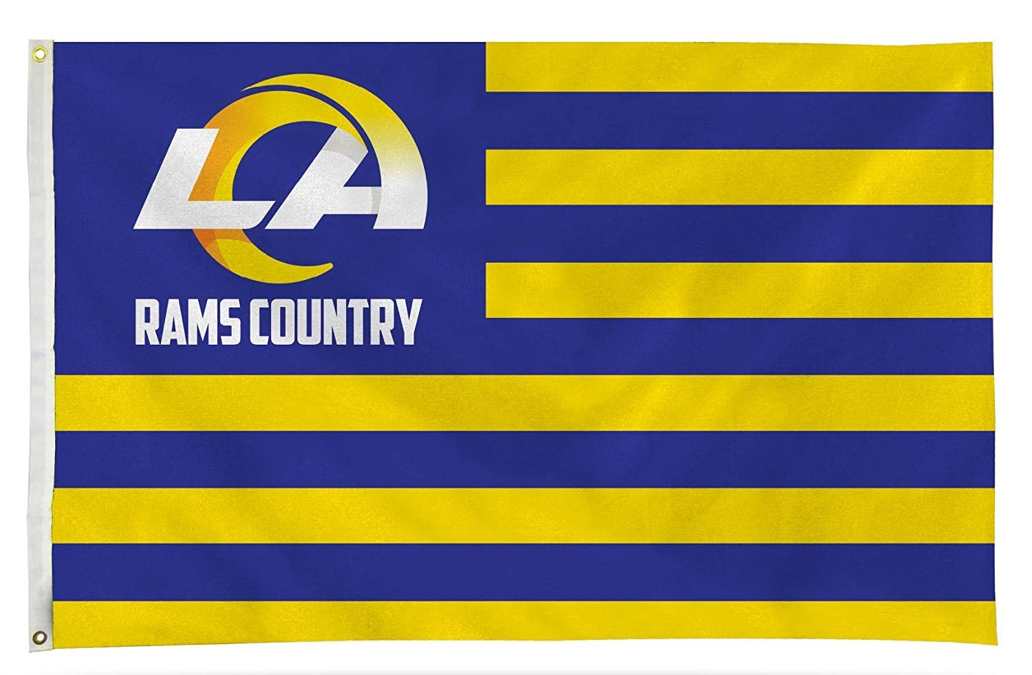 Los Angeles Rams Premium 3x5 Feet Flag Banner, Country Design, Metal Grommets, Outdoor Use