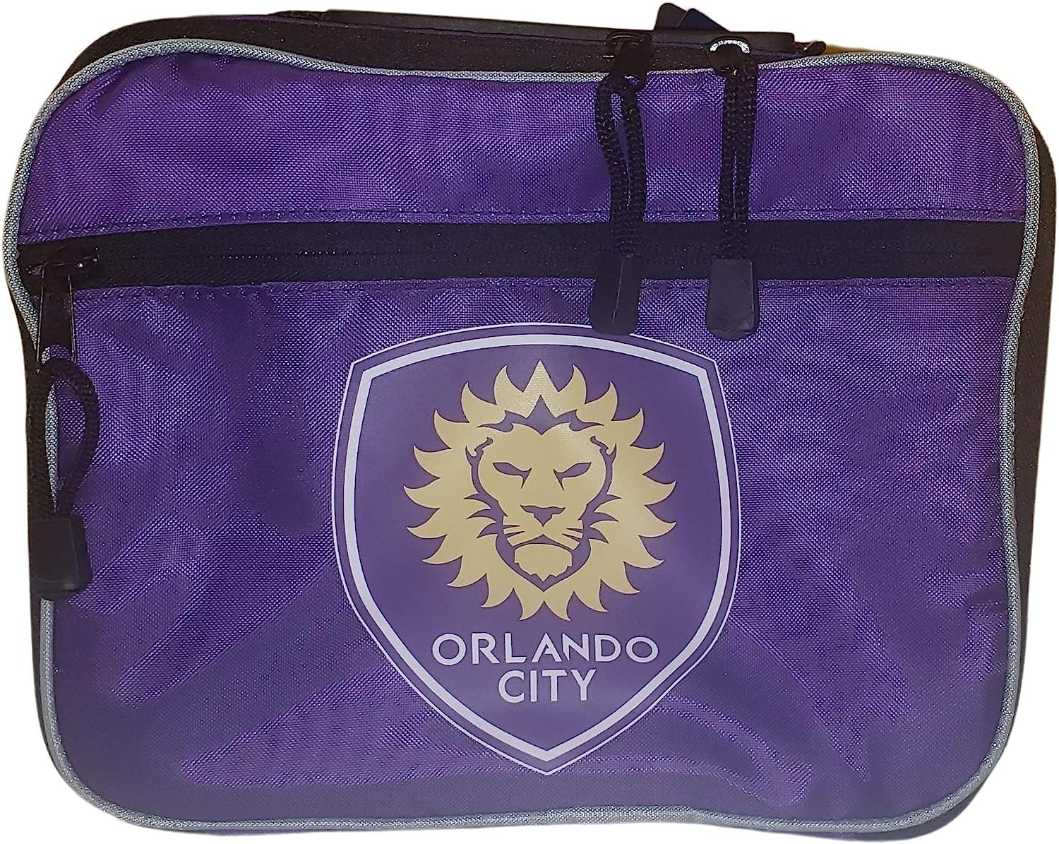 Orlando City FC Lunchbox Kit, MLS, Lunch Kit, Purple, 10x3x8 Inches, Zipper Close, Cooltime Design