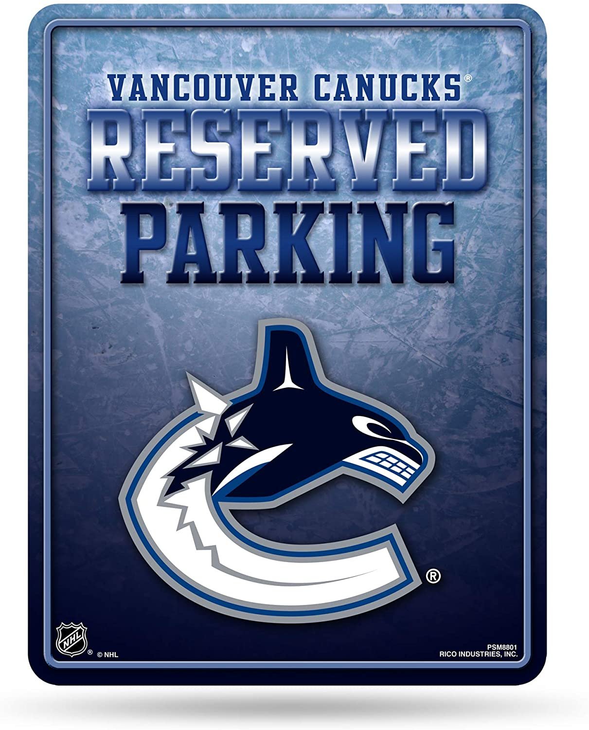 Vancouver Canucks 8-Inch by 11-Inch Metal Parking Sign Décor