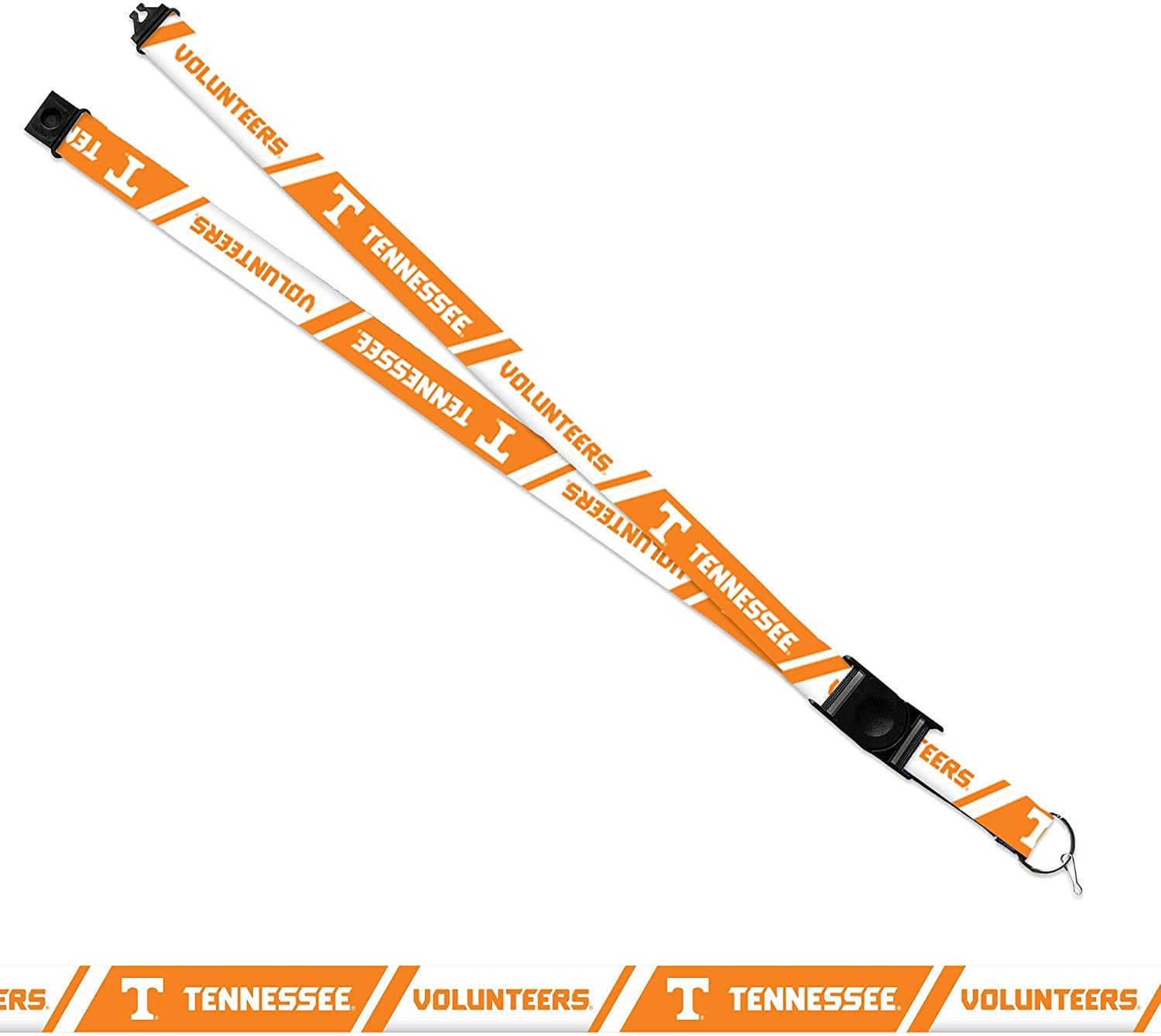 University of Tennessee Volunteers Lanyard Keychain Double Sided 18 Inch Button Clip Safety Breakaway