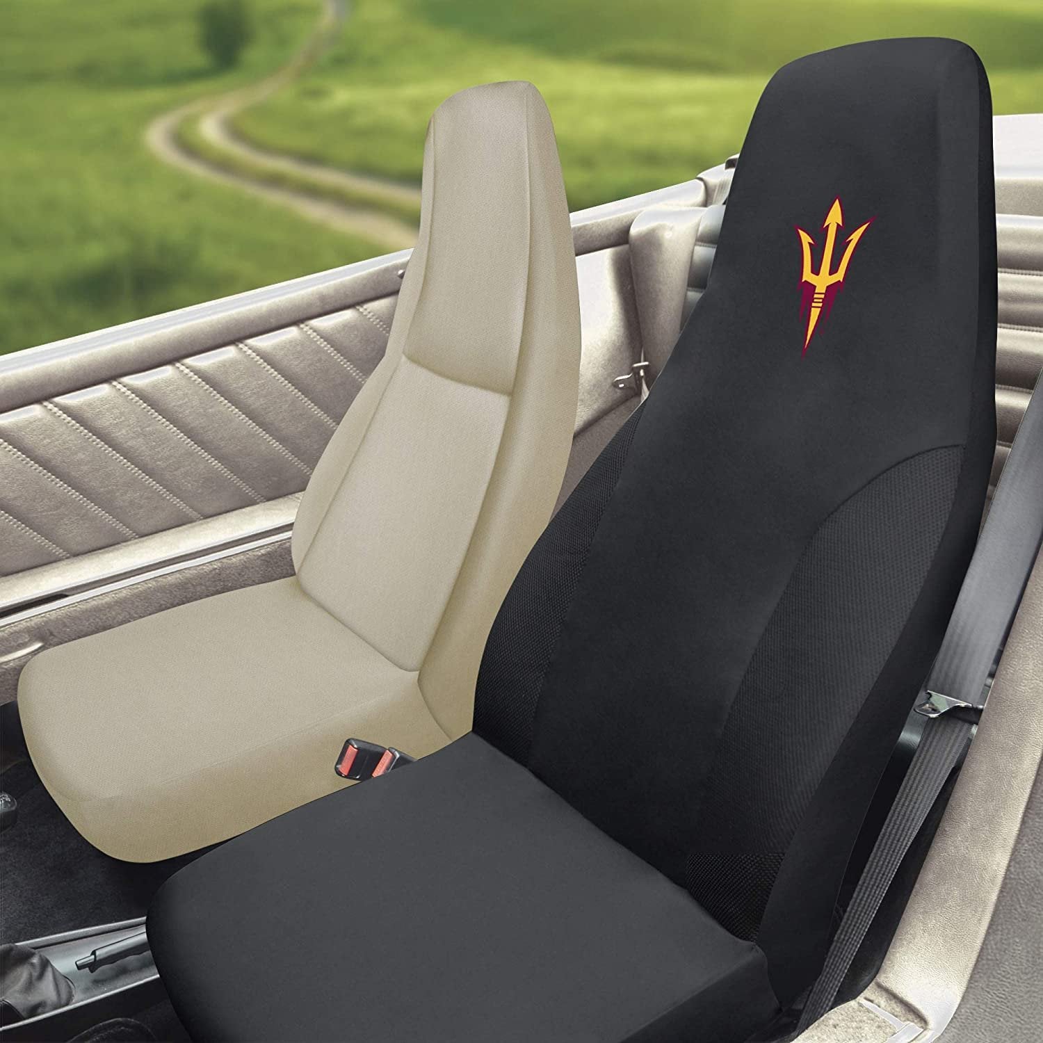 Arizona State Sun Devils Bucket Auto Seat Cover 48x20 Inch Elastic