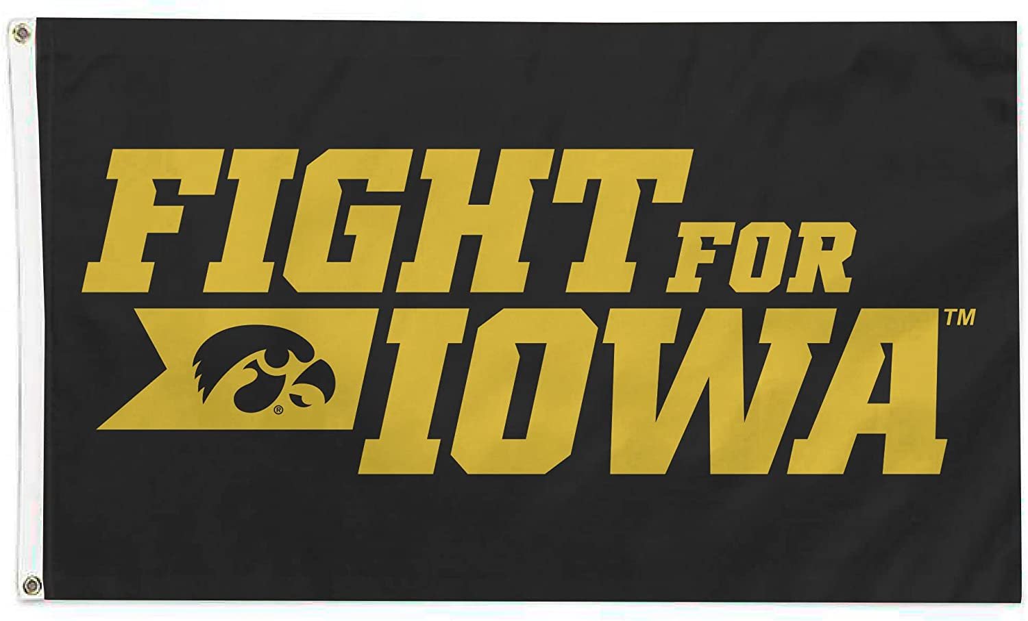 University of Iowa Hawkeyes Flag Banner 3x5 Feet Metal Grommets Slogan Design