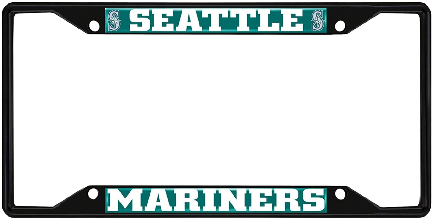 Fanmats MLB Seattle Mariners Black Metal License Plate Frame
