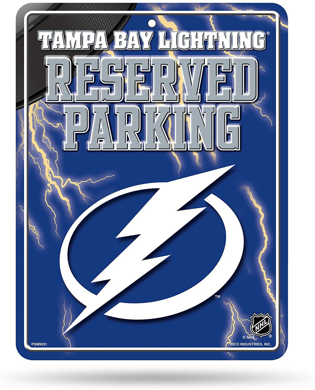 Tampa Bay Lightning 8-Inch by 11-Inch Metal Parking Sign Décor