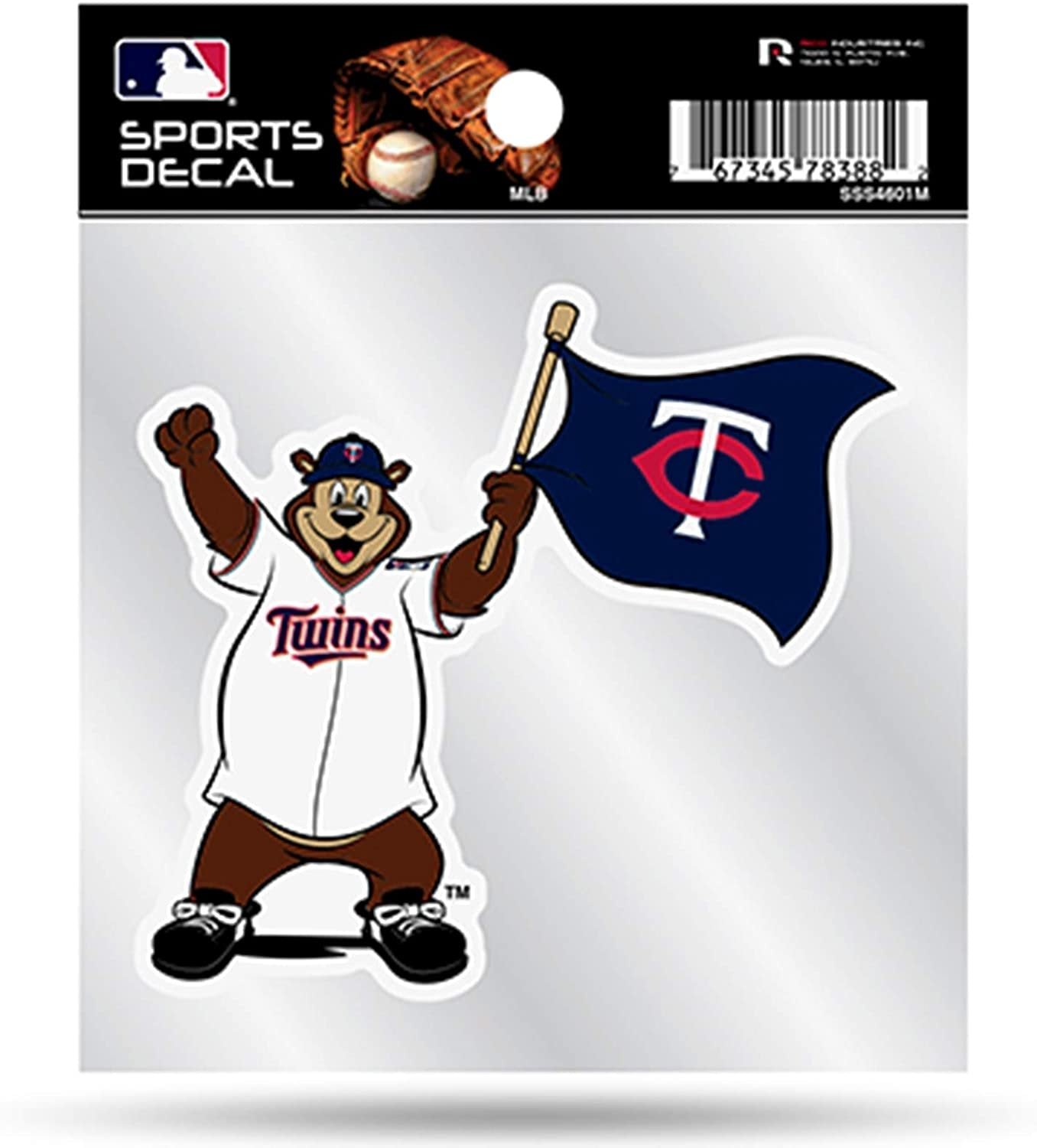 Minnesota Twins Mascot Logo Premium 4x4 Decal with Clear Backing Flat Vinyl Auto Home Sticker Baseball