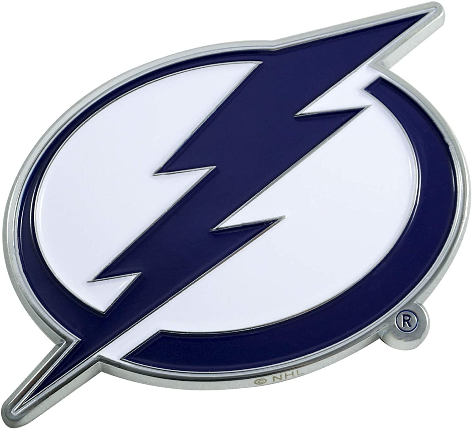 Tampa Bay Lightning Solid Metal Color Auto Emblem