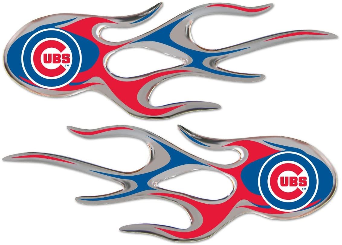 MLB Chicago Cubs Micro Flame Graphics Decal (Pack of 2)