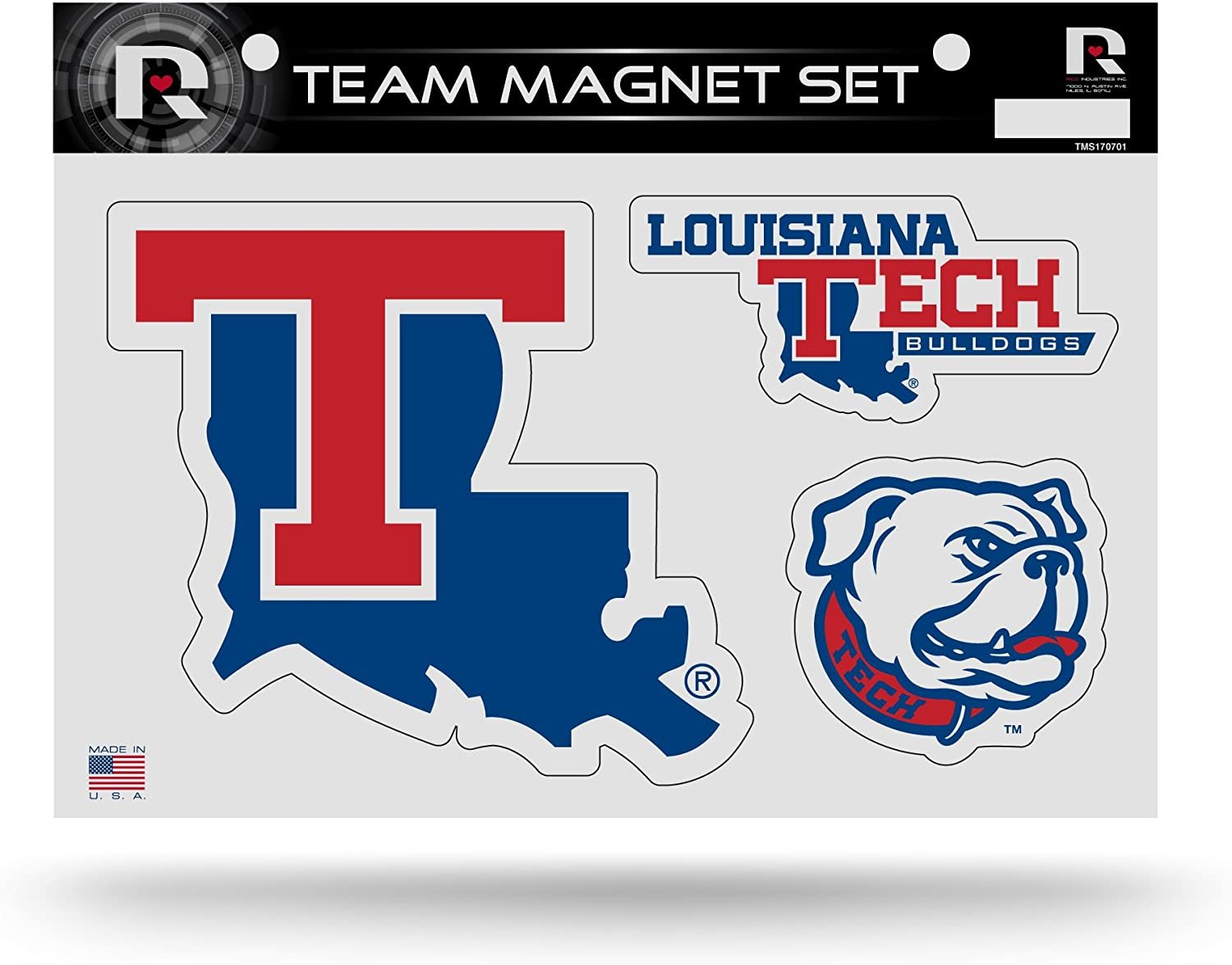 Louisiana Tech University Bulldogs Multi Magnet Sheet Shape Cut 8x11 Inch