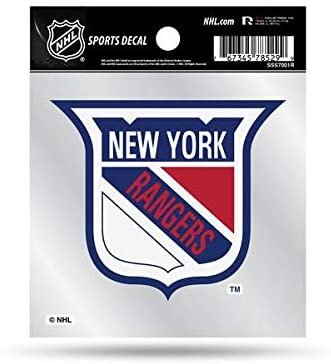 New York Rangers 4x4 Inch Die Cut Decal Sticker, Retro Logo, Clear Backing