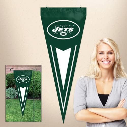 New York Jets 14x34 Inch Garden Flag Banner Yard Pennant Design Embroidered Outdoor