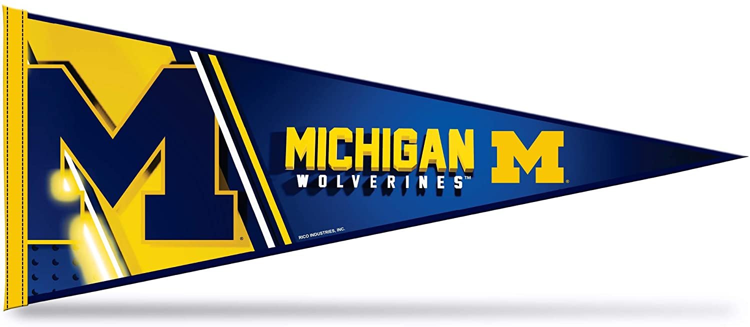 Michigan Wolverines Pennant 12x30 Inch Soft Felt University of