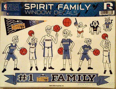 Denver Nuggets Family Spirit Stickers Window Decal Sheet NBA Basketball