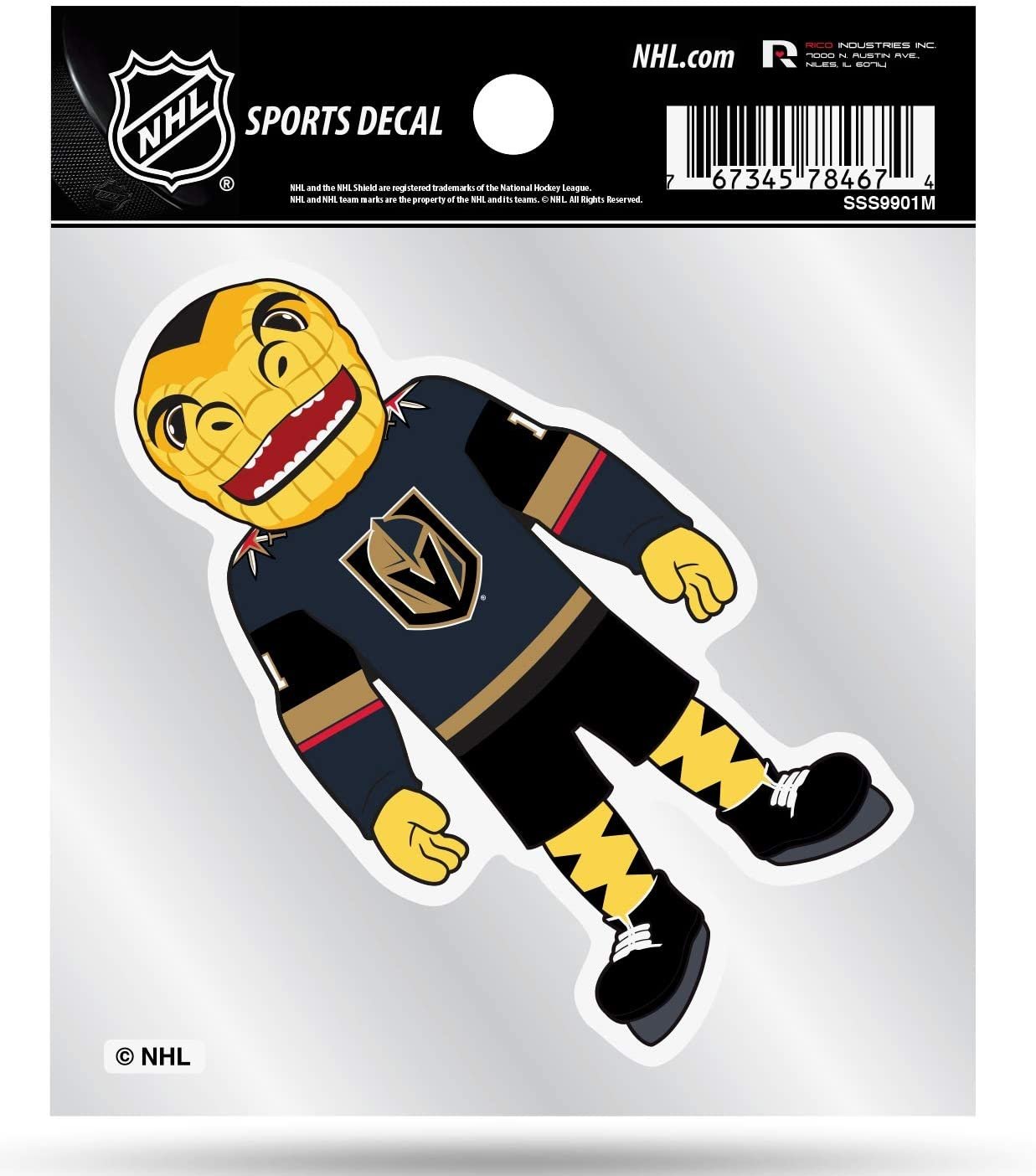 Vegas Golden Knights 4x4 Decal Sticker Mascot Logo Premium with Clear Backing Flat Vinyl Auto Home Hockey