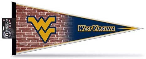 West Virginia University Mountaineers Soft Felt Pennant, Primary Design, 12x30 Inch, Easy To Hang