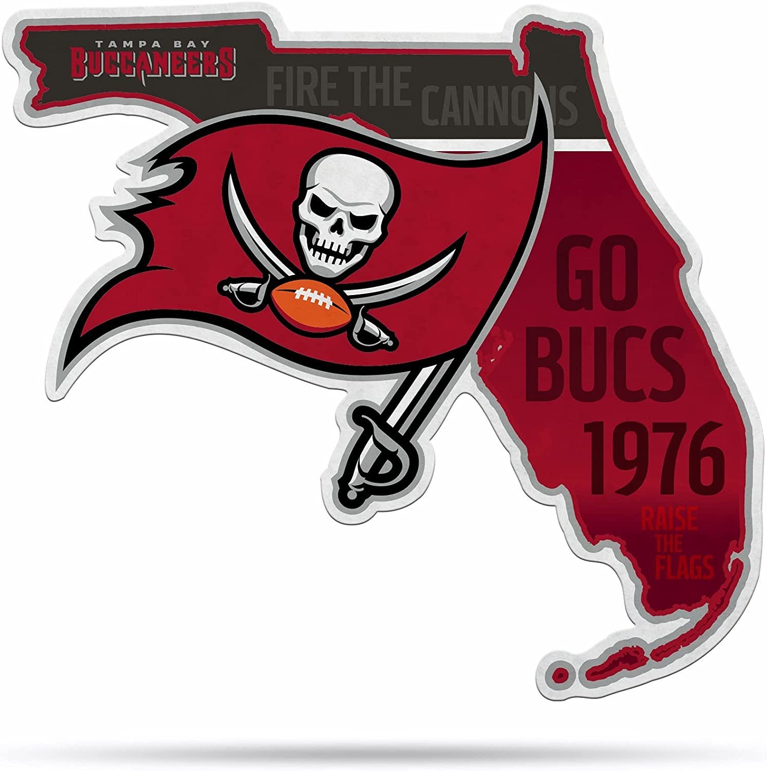 Tampa Bay Buccaneers Pennant State Shape 18 Inch Soft Felt