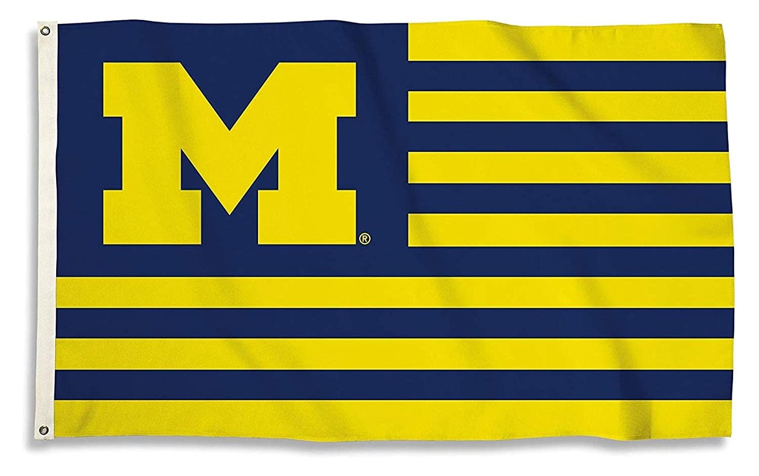 Michigan Wolverines Flag Banner 3x5 Stripes Nation Design Premium with Metal Grommets Outdoor House University of