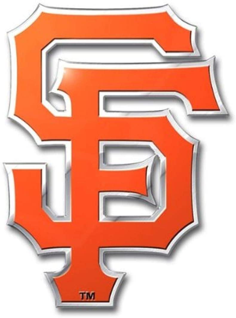 San Francisco Giants Embossed Color Auto Emblem Aluminum Metal Raised Decal Sticker Full Adhesive Backing