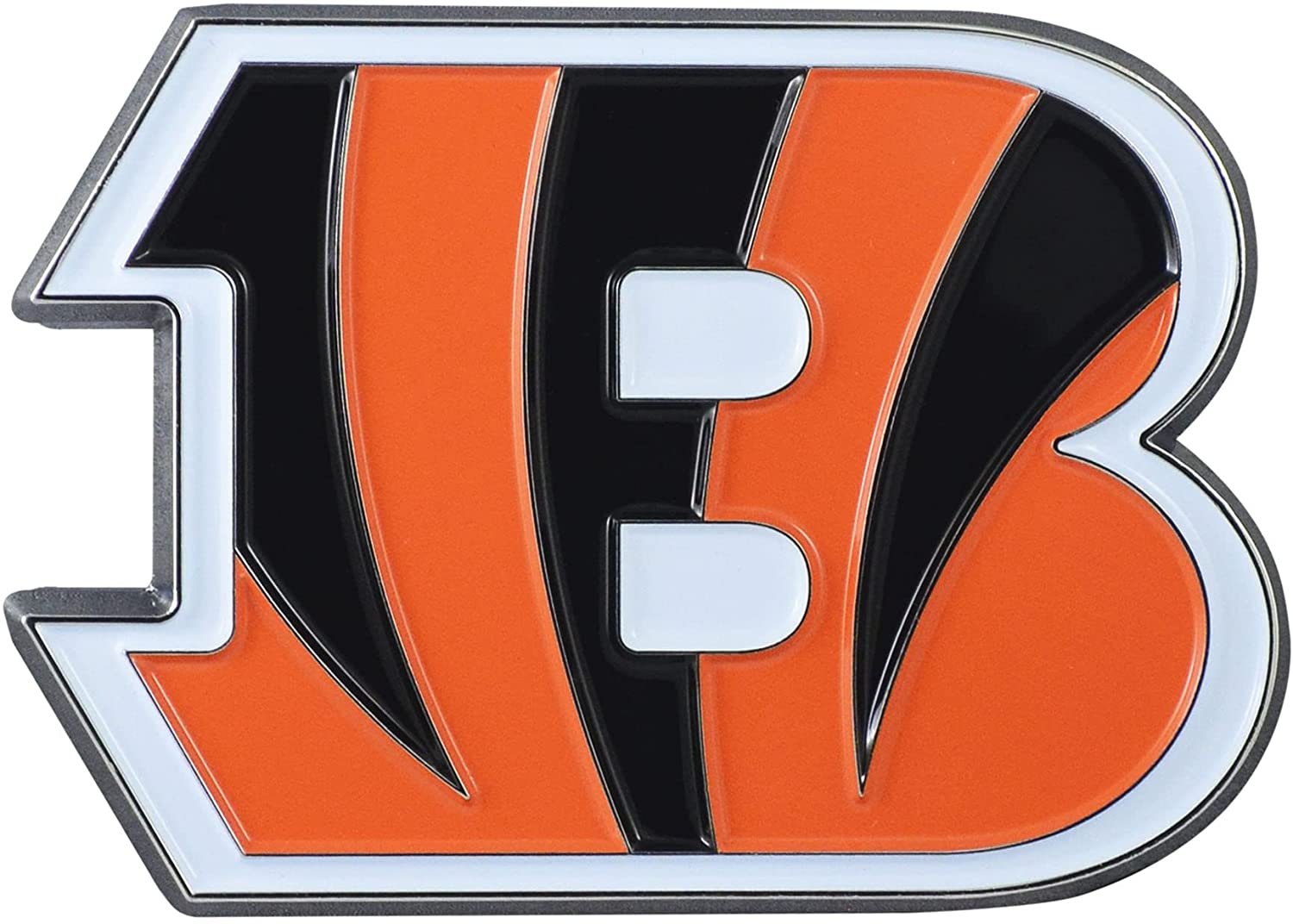 Cincinnati Bengals Premium Solid Metal Color Chrome Auto Emblem Decal