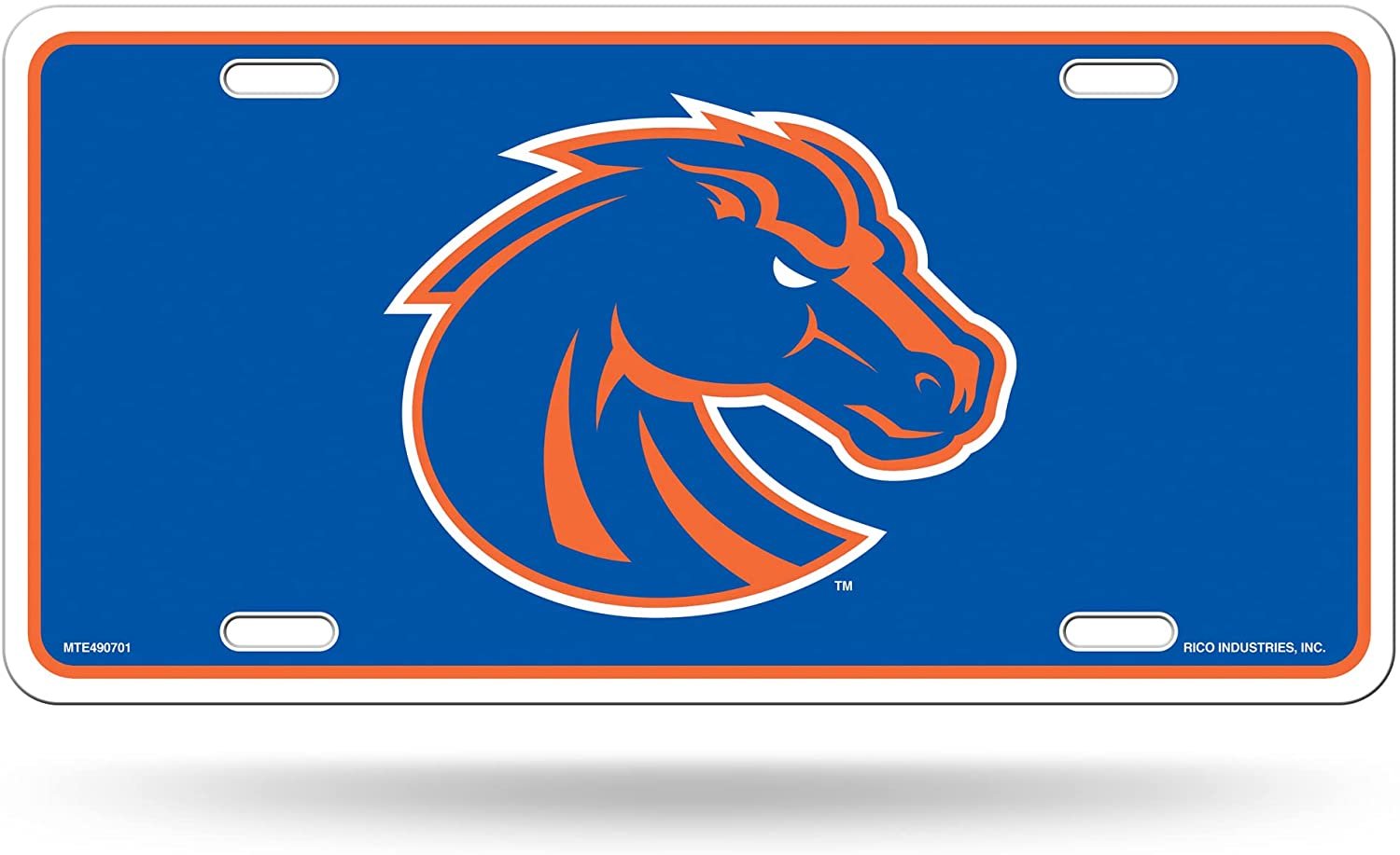 Boise State University Broncos Metal Auto Tag License Plate, Logo Design, 6x12 Inch