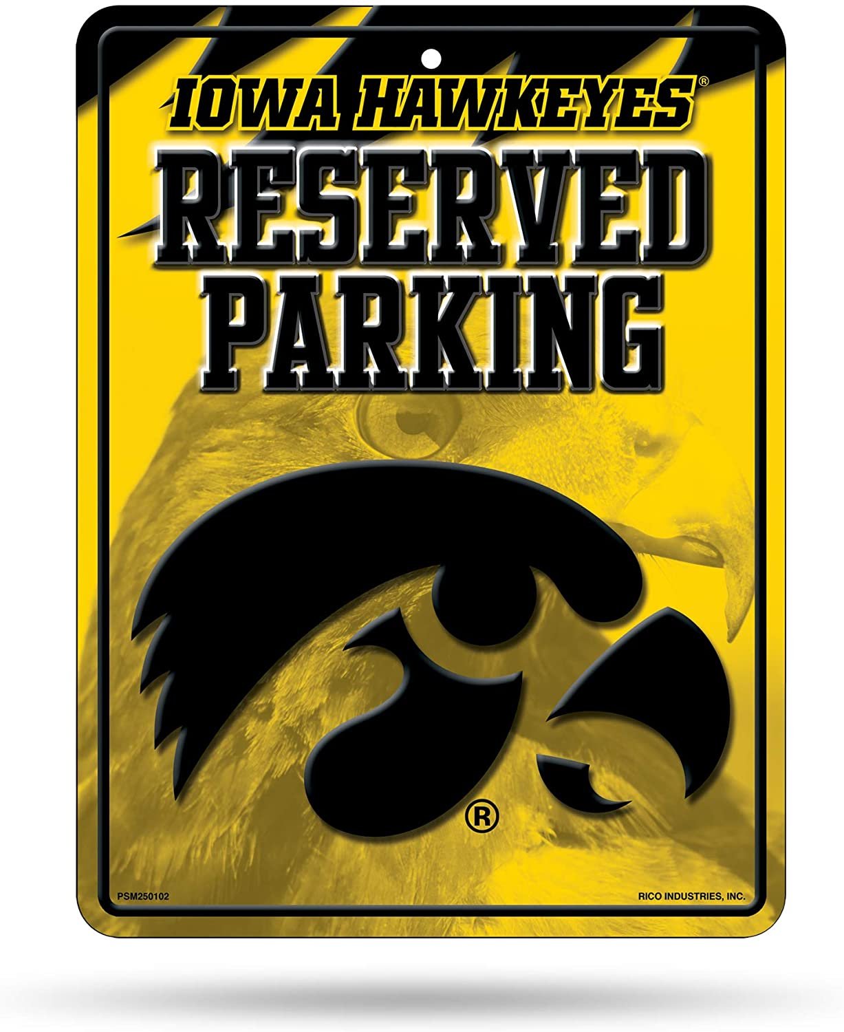 Iowa Hawkeyes Metal Parking Sign