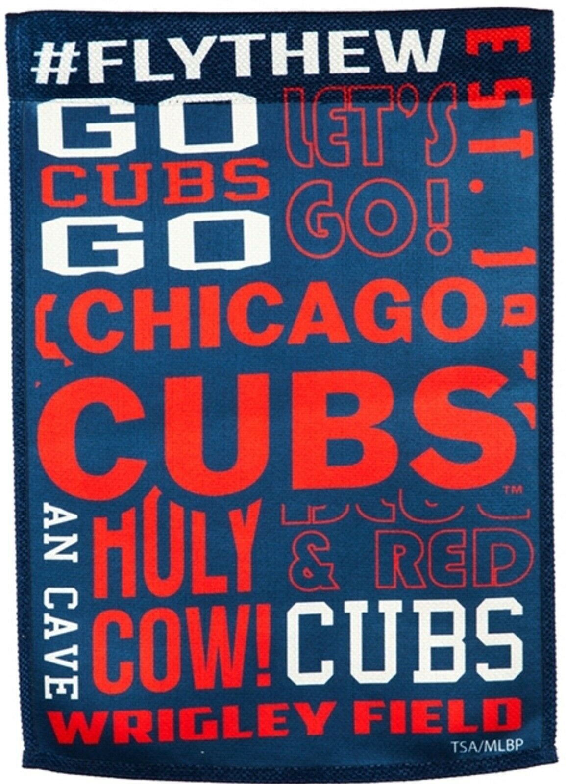 Chicago Cubs Fan Rules Premium 2-Sided 28x44 Banner Outdoor House Flag Baseball