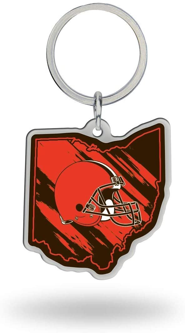 NFL Rico Industries State Shape Keychain, Cleveland Browns