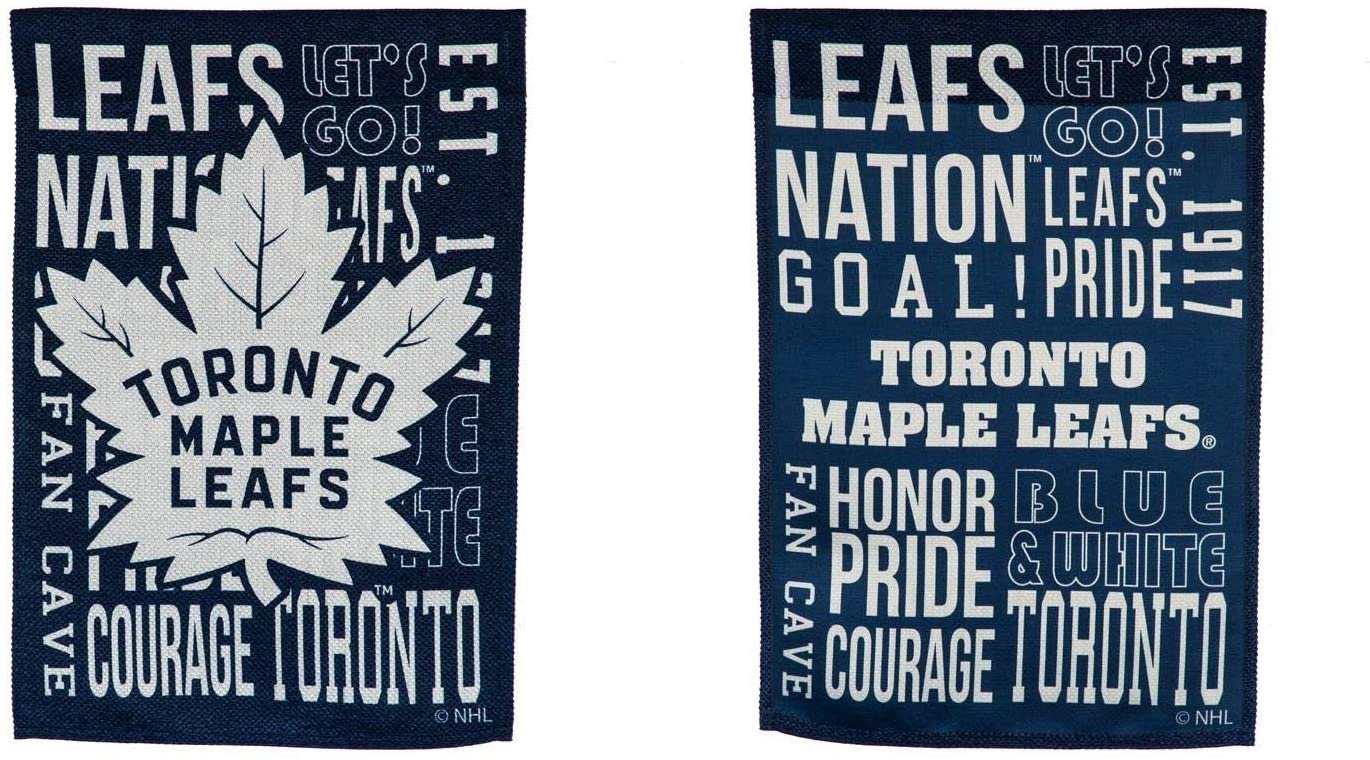 Toronto Maple Leafs Premium Double Sided Banner House Flag, Fan Rules Design, 28x44 Inch