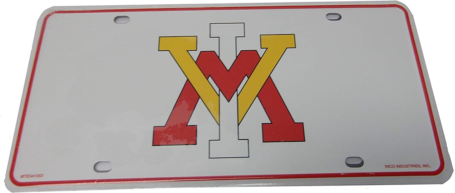 Virginia Military Institute Keydets Metal Auto Tag License Plate, White Design, 6x12 Inch
