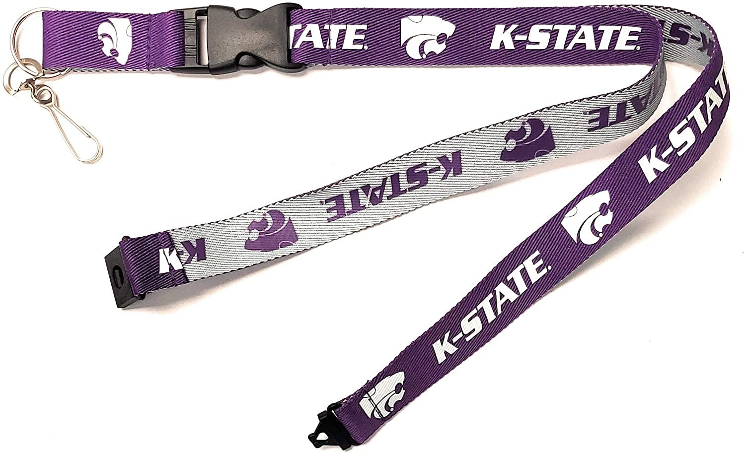 Kansas State University Wildcats Lanyard Keychain Double Sided Breakaway Safety Design Adult 18 Inch