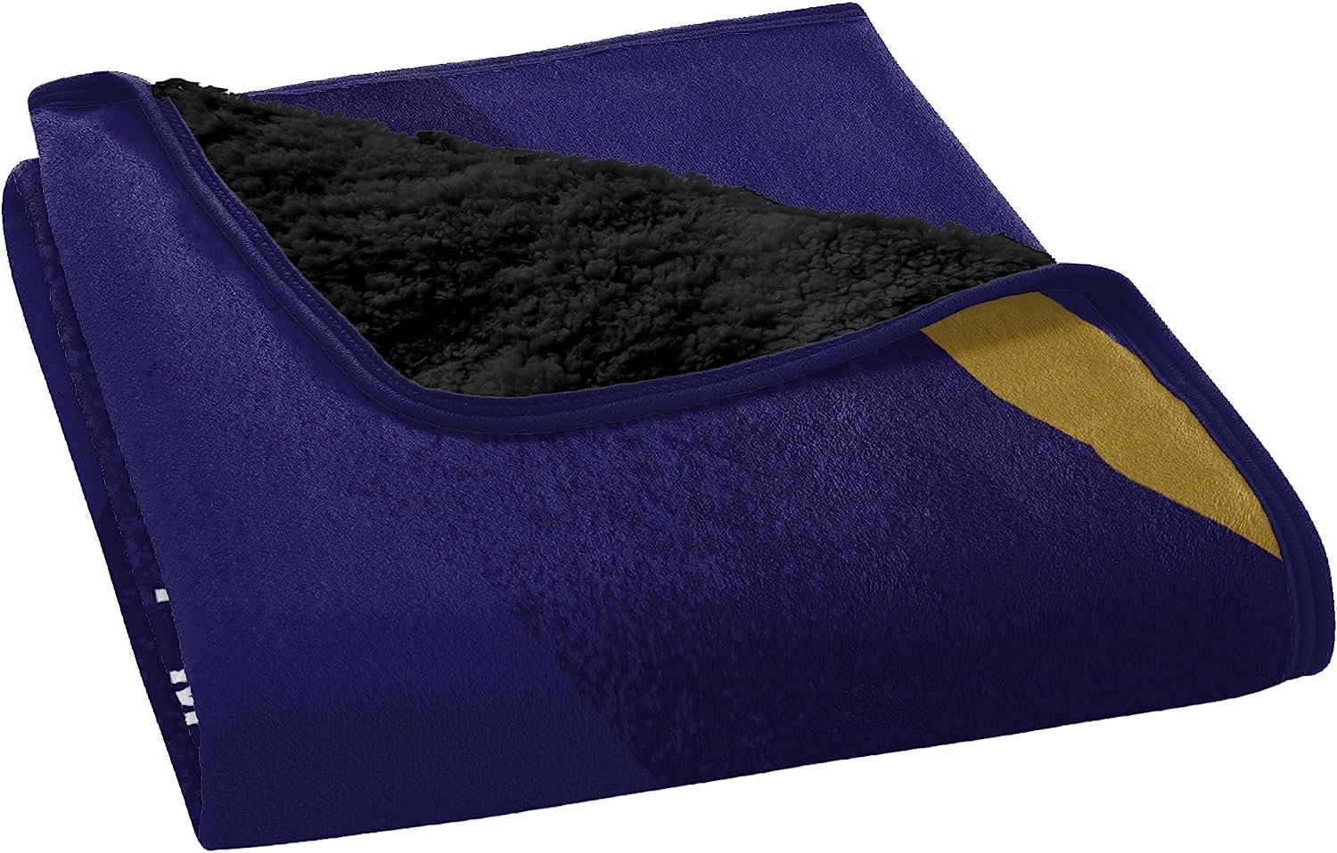 Baltimore Ravens Throw Blanket, Sherpa Raschel Polyester, Silk Touch Style, Velocity Design, 50x60 Inch