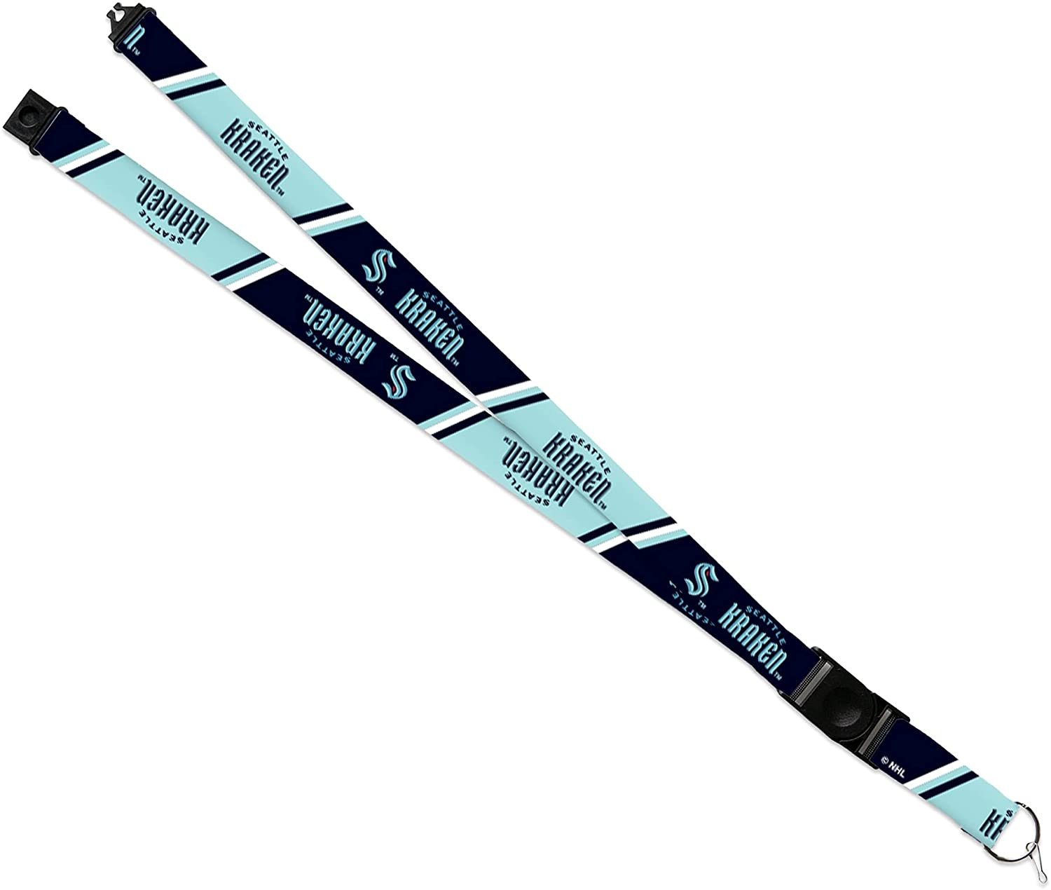 Seattle Kraken Premium Double Sided Lanyard Keychain, Detachable Buckle, Breakaway Safety Clip