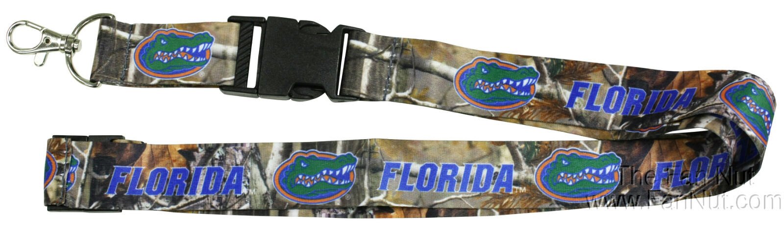 University of Florida Gators Camo Lanyard Keychain Double Sided Breakaway Safety Design Adult 18 Inch