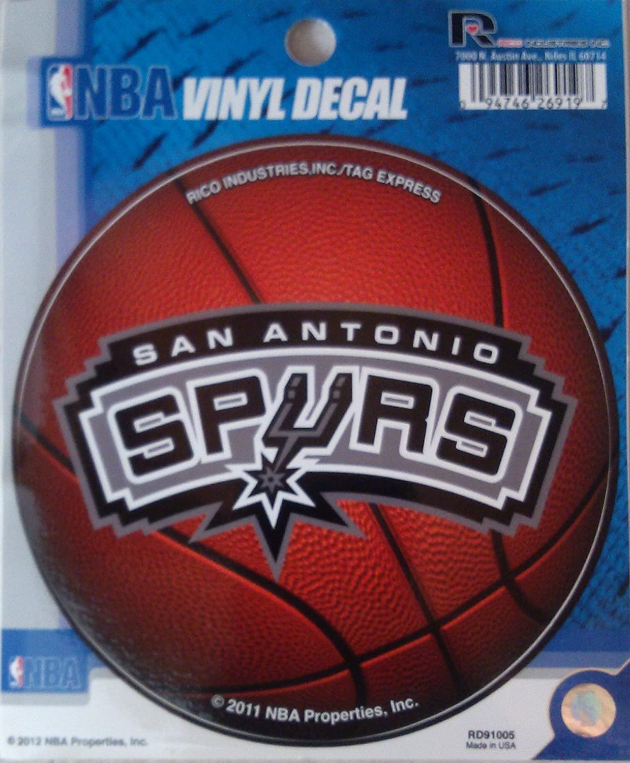 San Antonio Spurs 4 Inch Round Decal Sticker Flat Vinyl