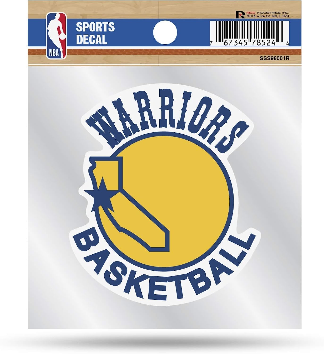 Golden State Warriors 4x4 Decal Sticker Retro Logo Clear Backing